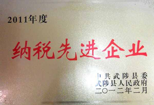 纳税先进企业